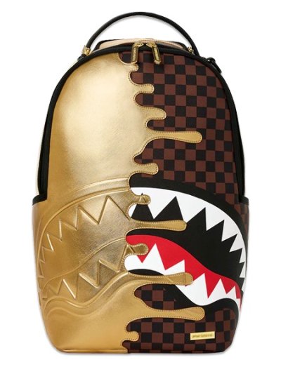 画像1: 【送料無料】SPRAYGROUND SHARKS IN PARIS GOLD DRIP DLXSV BACKPACK