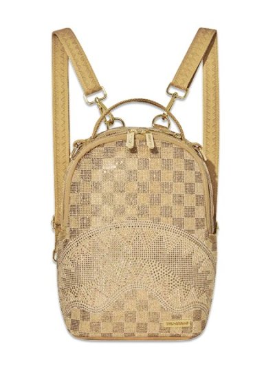 画像1: 【送料無料】SPRAYGROUND GOLD TRINITY MINI BACKPACK