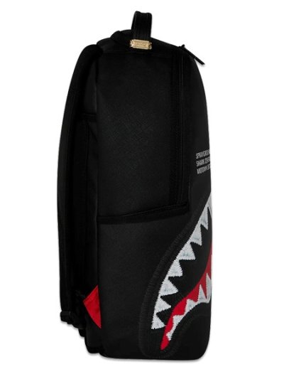 画像3: 【送料無料】SPRAYGROUND SHARK CENTRAL BLACK EMBROIDERED SHARK DLXSV BACKPACK