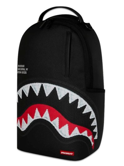 画像5: 【送料無料】SPRAYGROUND SHARK CENTRAL BLACK EMBROIDERED SHARK DLXSV BACKPACK