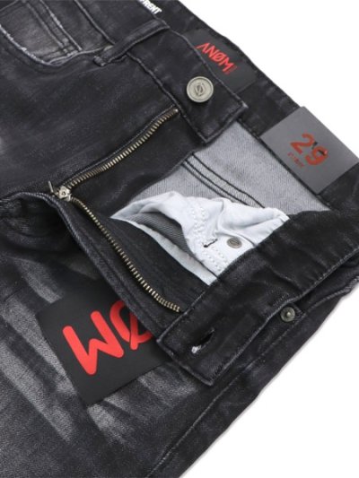 画像4: 【送料無料】ANOM DENIM 360 SKINNY DENIM BLACK WASH