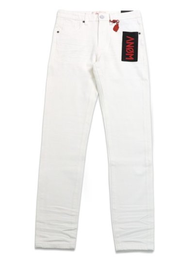 画像1: 【送料無料】ANOM DENIM 360 SKINNY DENIM WHITE
