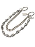 【送料無料】B.B.SIMON SKULL & CHAIN SILVER/CLEAR