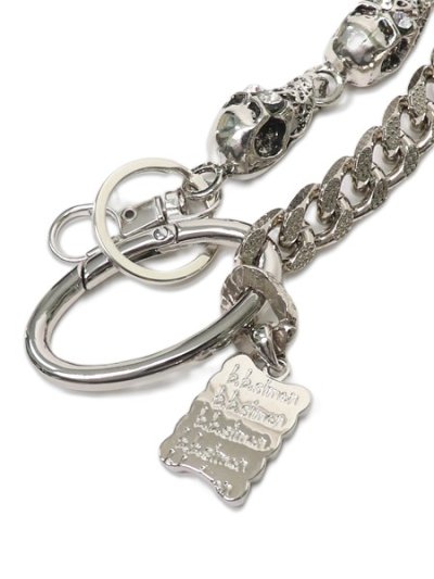 画像3: 【送料無料】B.B.SIMON SKULL & CHAIN SILVER/CLEAR