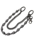 【送料無料】B.B.SIMON SKULL & CHAIN BLACK/CLEAR