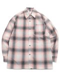 【送料無料】CALTOP FL PLAID L/S SHIRT PINK/GREY