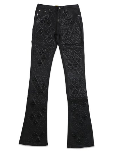 画像1: 【送料無料】GUAPI ALL BLACK RELIC WAXED DENIM