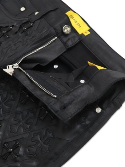 画像4: 【送料無料】GUAPI ALL BLACK RELIC WAXED DENIM