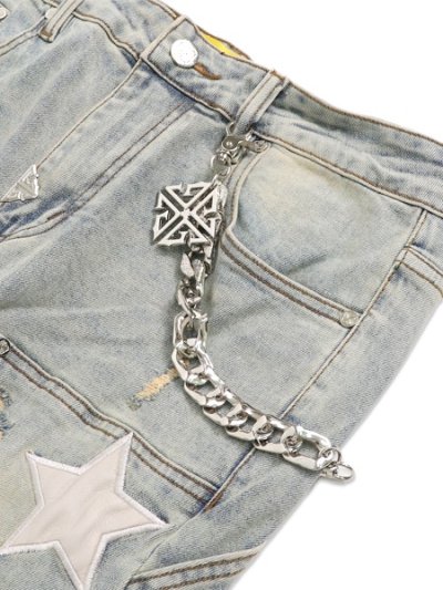 画像3: 【送料無料】GUAPI OLIVE GREEN VINTAGE STARS DENIM