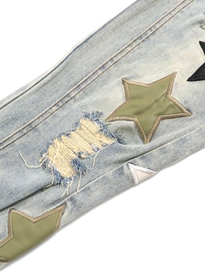 画像6: 【送料無料】GUAPI OLIVE GREEN VINTAGE STARS DENIM