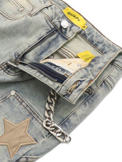 画像4: 【送料無料】GUAPI WINE RED VINTAGE STARS DENIM