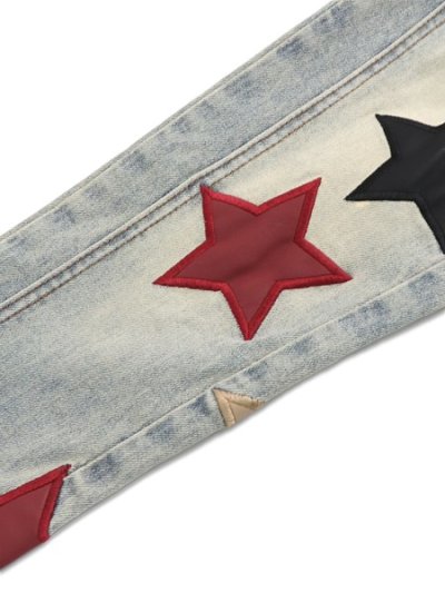 画像6: 【送料無料】GUAPI WINE RED VINTAGE STARS DENIM
