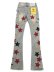 画像2: 【送料無料】GUAPI WINE RED VINTAGE STARS DENIM (2)