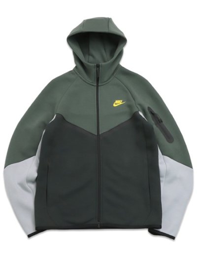 画像1: 【送料無料】NIKE TECH FLEECE FZ WINDRUNNER HOOD-CAMO GREEN