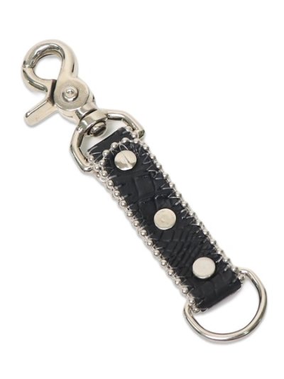 画像2: 【送料無料】B.B.SIMON LEATHER KEY CHAIN BLACK & CLEAR