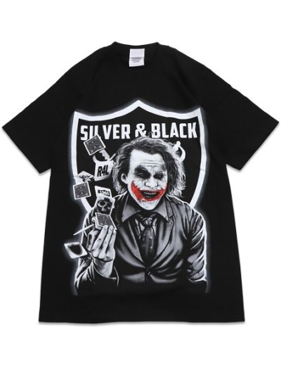 画像1: STREET WEAR SUPPLY JOKER SILVER BLACK NATION TEE