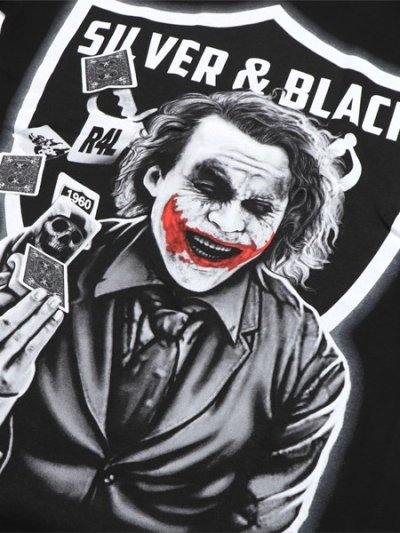 画像3: STREET WEAR SUPPLY JOKER SILVER BLACK NATION TEE
