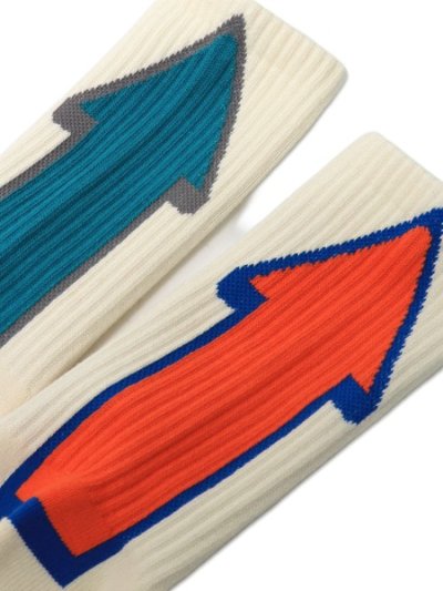 画像2: LIXTICK ARROW SOCKS 2PACK TYPE B CREAMxORANGE/CREAMxGREEN