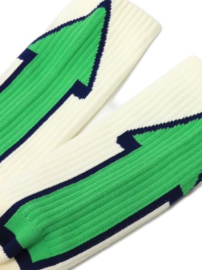 画像2: LIXTICK ARROW SOCKS 2PACK TYPE C NATURALxGREEN/NATURALxGREEN