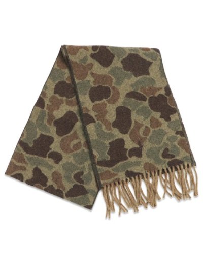 画像1: 【送料無料】POLO RALPH LAUREN CAMO PATTERN WOVEN SCARF KHAKI CAMO
