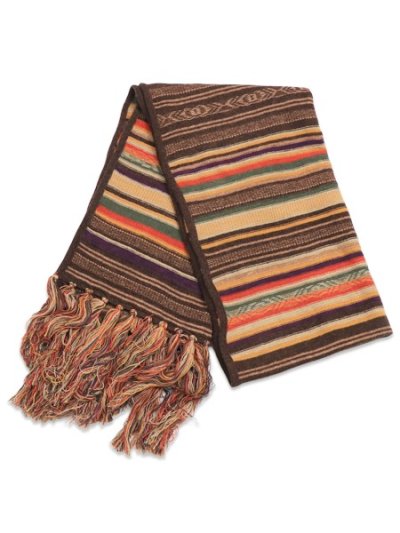 画像2: 【送料無料】POLO RALPH LAUREN TEXTURAL STRIPE SCARF BROWN MULTI