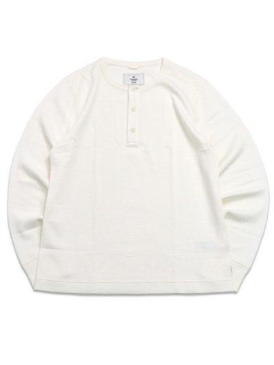 画像1: 【送料無料】REIGNING CHAMP LIGHTWEIGHT WAFFLE STANDARD HENLEY CHAMPIONSHIP WHITE