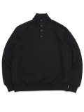 【送料無料】REIGNING CHAMP MIDWEIGHT TERRY STANDARD BUTTON MOCKNECK BLACK