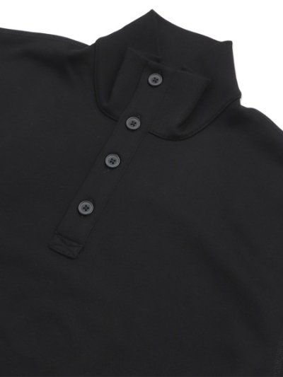 画像3: 【送料無料】REIGNING CHAMP MIDWEIGHT TERRY STANDARD BUTTON MOCKNECK BLACK