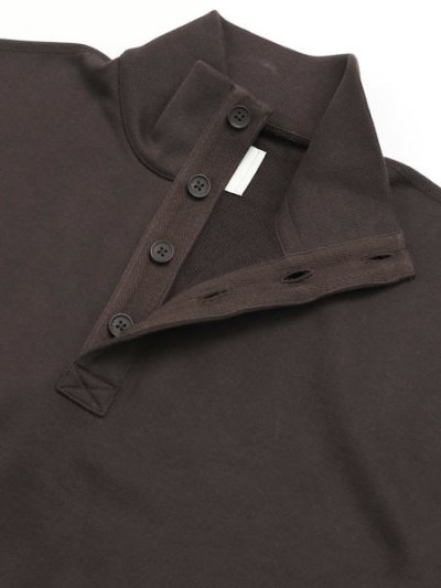 画像4: 【送料無料】REIGNING CHAMP MIDWEIGHT TERRY STANDARD BUTTON MOCKNECK COFFEE