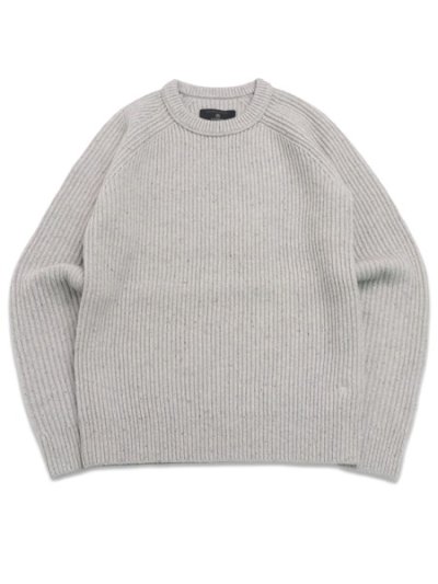 画像1: 【送料無料】REIGNING CHAMP MERINO KENNY CREWNECK NEP HEATHER GREY