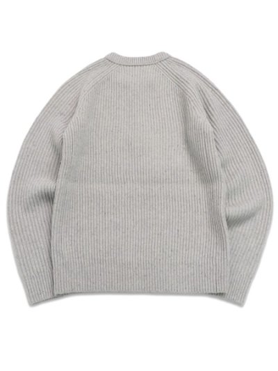 画像2: 【送料無料】REIGNING CHAMP MERINO KENNY CREWNECK NEP HEATHER GREY