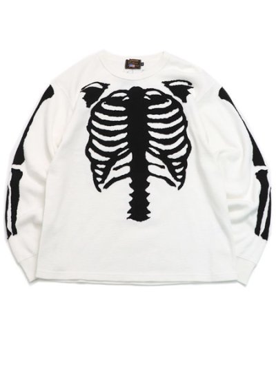 画像1: 【送料無料】VANSON THERMAL L/S TEE BLACK BONE PATCH