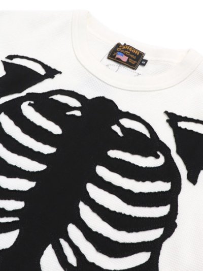 画像3: 【送料無料】VANSON THERMAL L/S TEE BLACK BONE PATCH