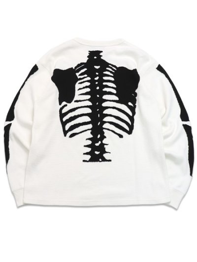 画像2: 【送料無料】VANSON THERMAL L/S TEE BLACK BONE PATCH