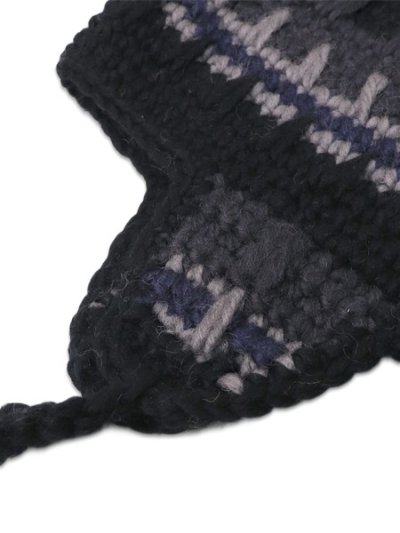 画像2: sublimeroe HAND KINT EARFLAP WT BLACK MIX