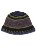 sublimeroe FINE HAND KNIT HAT BLACK MIX