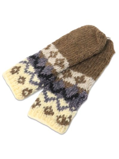 画像2: sublimeroe HAND KINT NORDIC GLOVE MOCA MIX