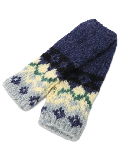 画像2: sublimeroe HAND KINT NORDIC GLOVE NAVY MIX