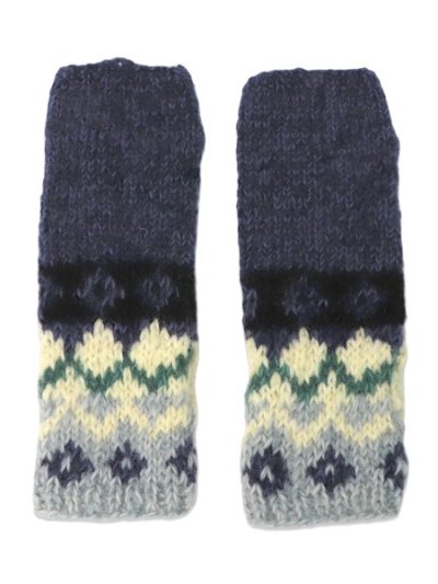 画像1: sublimeroe HAND KINT NORDIC GLOVE NAVY MIX
