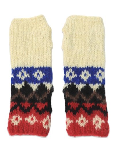画像1: sublimeroe HAND KINT NORDIC GLOVE RED MIX