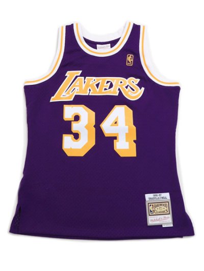 画像1: 【送料無料】MITCHELL & NESS SWINGMAN JERSEY LAKERS 96-97 #34 SHAQUILLE O'NEAL