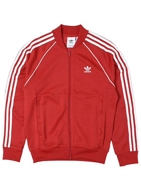 adidas sst track top red
