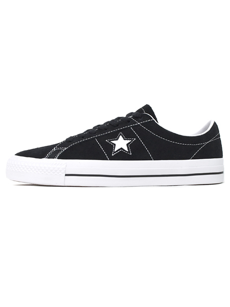 CONVERSE ONE STAR PRO SUEDE BLACK/WHITE 