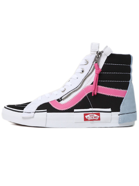 Sale Vans Sk8 Hi Reissue Cap Black Azalea Pink Fivestar