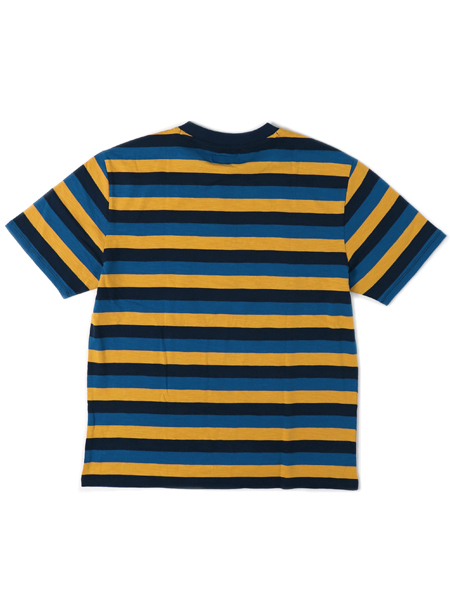 yellow and blue guess shirt