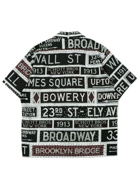 SALE】SCHOTT HAWAIIAN SHIRT SUBWAY SIGN 