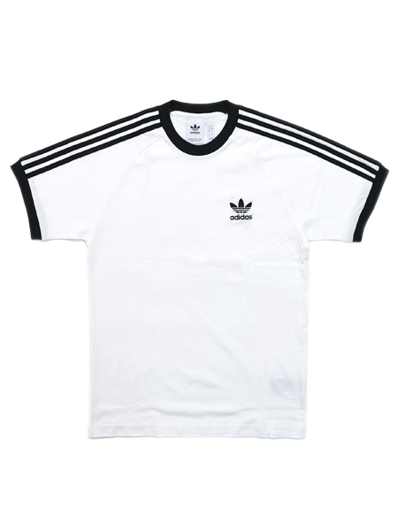 adidas 3 stripes tee white