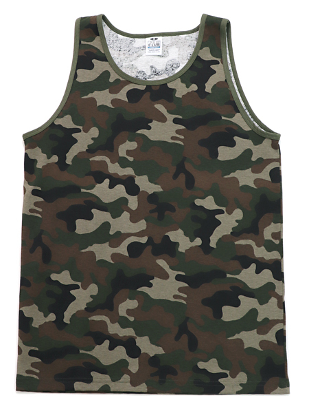 PRO CLUB COMFORT TANK TOP-GREEN CAMO