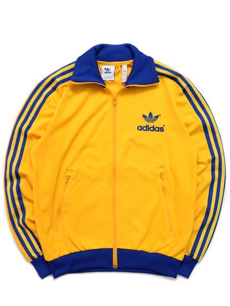 yellow adidas track top