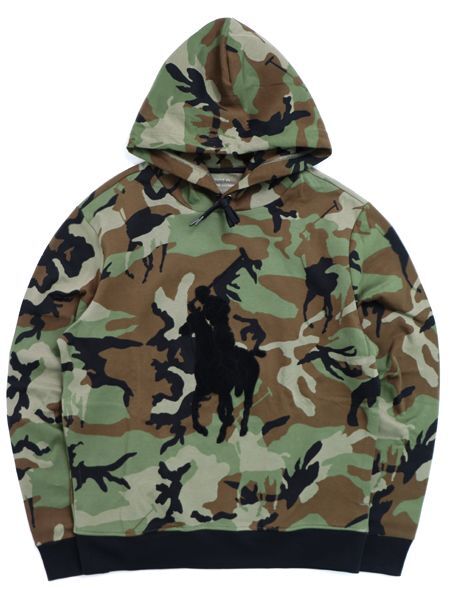 polo pony camo hoodie